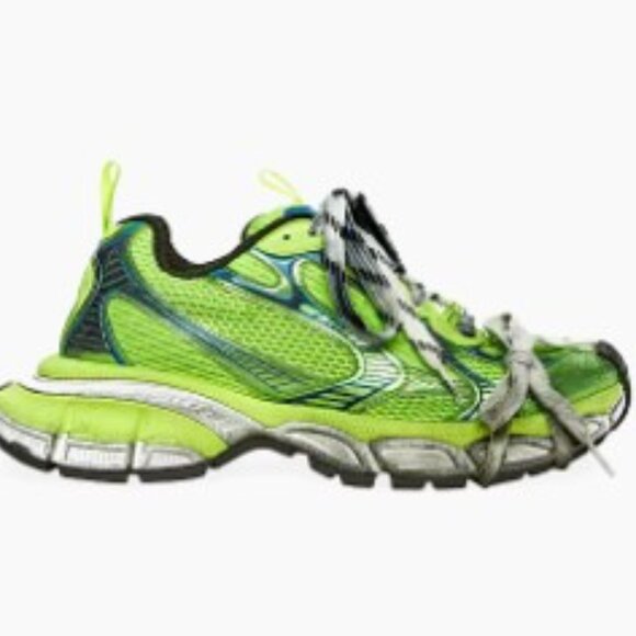 Balenciaga 3XL sneakers in neon yellow and blue mesh MENS SIZE 43 US 10 - Picture 1 of 8